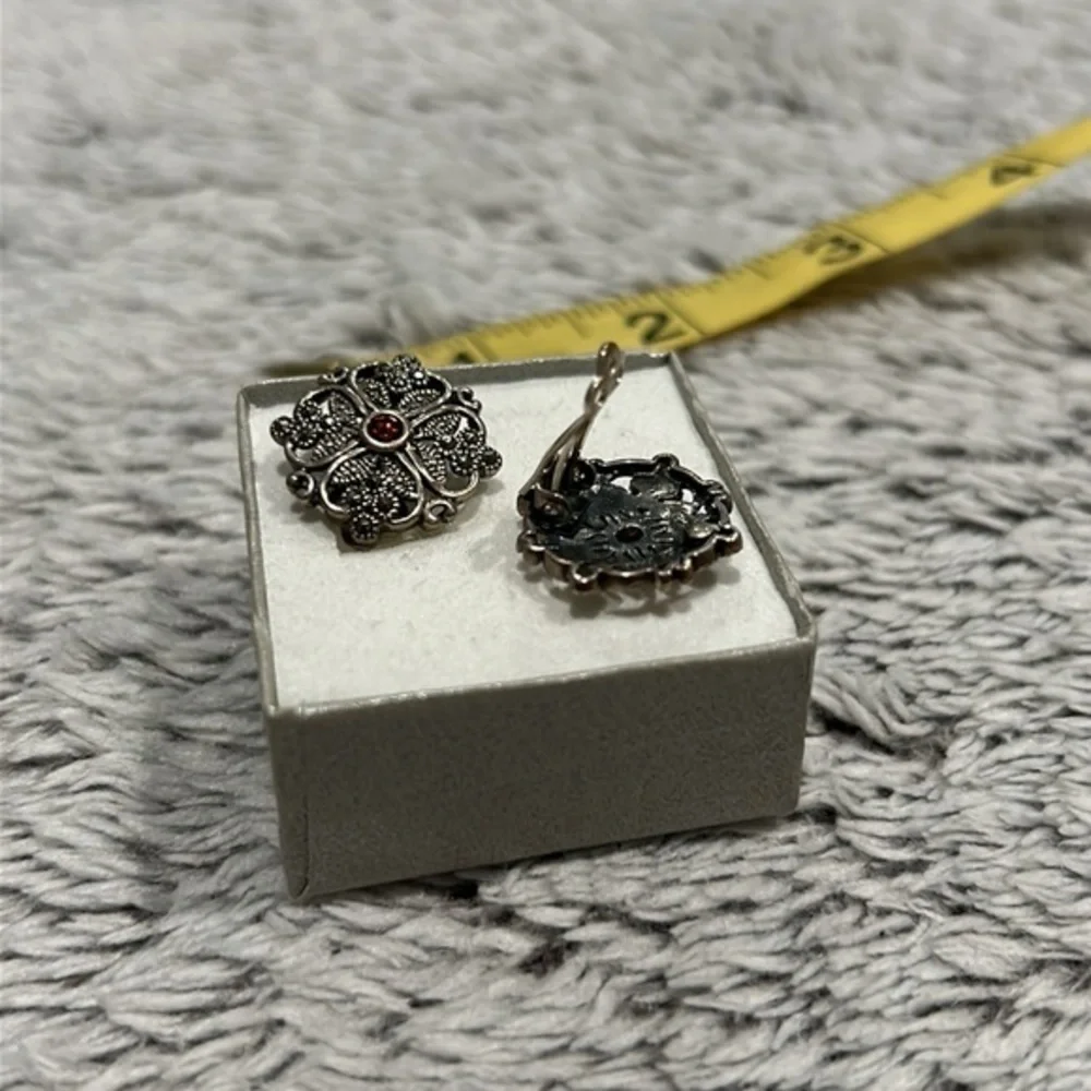 Vintage sterling silver clip on earrings